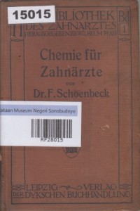Image of Chemie für Zahnärzte; Kimia untuk Dokter Gigi