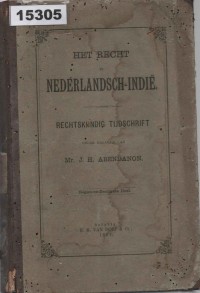 Image of Het Recht in Nederlandsch-Indië; Hukum di Hindia Belanda