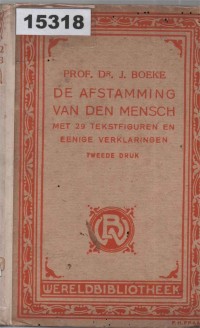Image of De Afstamming van den Mensch; Asal-usul Manusia