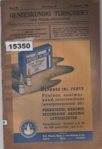 Image of Geneeskundig Tijdschrift voor Nederlandsch-Indië; Majalah Kedokteran untuk Hindia Belanda