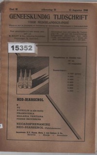 Image of Geneeskundig Tijdschrift voor Nederlandsch-Indië; Jurnal Kedokteran untuk Hindia Belanda