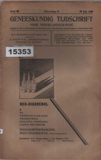 Image of Geneeskundig Tijdschrift voor Nederlandsch-Indië; Jurnal Kedokteran untuk Hindia Belanda
