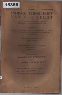 Image of Indisch Tijdschrift van het Recht; Jurnal Hindia tentang Hukum