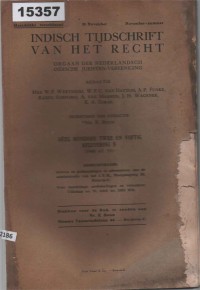 Image of Indisch Tijdschrift van het Recht; Jurnal Hindia tentang Hukum