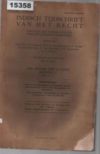 Image of Indisch Tijdschrift van het Recht; Jurnal Hindia tentang Hukum