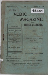 Image of The Vedic Magazine and Gurukula Samachar; Majalah Weda dan Berita Gurukula
