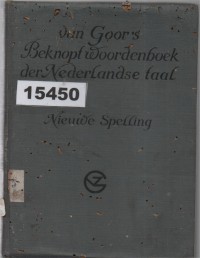 Image of Van Goor's Beknopt Woordenboek der Nederlandse Taal ; Kamus Singkat Bahasa Belanda
