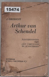 Image of Arthur van Schendel: Aanteekeningen over 