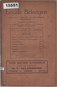 Image of Locale Belangen; Kepentingan Lokal