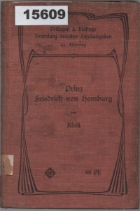 Image of Prinz Friedrich von Homburg: Ein Schauspiel; Pangeran Friedrich von Homburg: Sebuah Drama