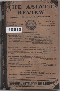 Image of The Asiatic Review (Formerly The Asiatic Quarterly Review); Tinjauan Asia ( Dahulu Tinjauan Kuartalan Asia)