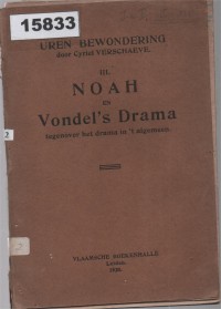 Image of Uren Bewondering voor Groote Kunstwerken: Vondel’s Noah; Kekaguman terhadap Karya Seni Besar: Nuh karya Vondel