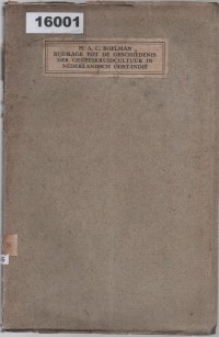 Image of Bijdrage tot de Geschiedenis der Geneeskruidcultuur in Nederlandsch Oost-Indië ; Kontribusi terhadap Sejarah Budidaya Tanaman Obat di Hindia Belanda