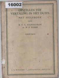Image of Opstellen ter Vertaling in het Duits met Hulpboek ; Kumpulan Karangan untuk Penerjemahan ke dalam Bahasa Jerman dengan Buku Pendamping