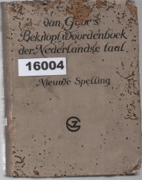 Image of Van Goor’s Beknopt Woordenboek der Nederlandse Taal ; Kamus Singkat Bahasa Belanda Van Goor