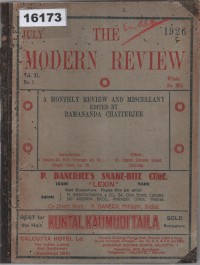 Image of The Modern Review: A Monthly Review and Miscellany, Vol. XL, Numbers 1-6, July - December 1926; The Modern Review: Tinjauan dan Miscellany Bulanan, Vol. XL, Nomor 1-6, Juli - Desember 1926