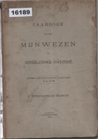 Image of Jaarboek van het Mijnwezen in Nederlandsch Oost-Indië ; Buku Tahunan Pertambangan di Hindia Belanda