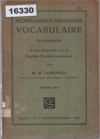 Image of Nederlandsch-Engelsche Vocabulaire; Kosakata Belanda-Inggris