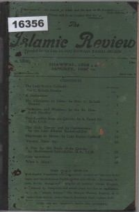 Image of The Islamic Review; Tinjauan Islam