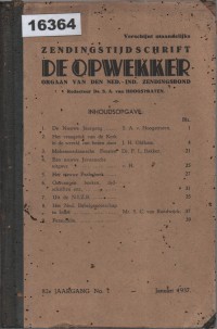 Image of Zendings Tijdschrift De Opwekker; Pengabar Misionaris: Organisasi Misionaris Hindia Beland