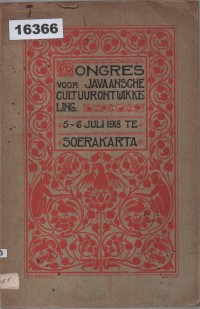 Image of Congres voor Javaansche Cultuur-Ontwikkeling: Prae-Adviezen, Bundel I; Kongres untuk Pengembangan Kebudayaan Jawa: Saran-Saran Awal, Jilid I