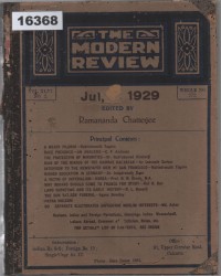 Image of The Modern Review - July 1929; Tinjauan Modern - Juli 1929