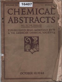 Image of Chemical Abstracts: Key to the World's Chemical Literature; Abstrak Kimia: Kunci Literatur Kimia Dunia