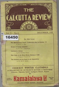 Image of The Calcutta Review ; Ulasan Calcutta