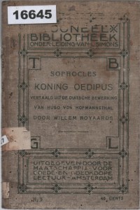 Image of Koning Oedipus van Sophocles; Raja Oedipus