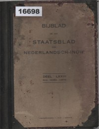 Image of Bijblad op het Staatsblad van Nederlandsch-Indië; Lampiran pada Lembaran Negara Hindia Belanda