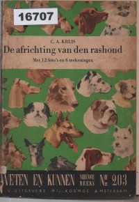 Image of De africhting van den rashond; Pelatihan Anjing Ras