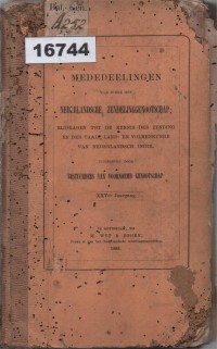 Image of Mededeelingen van Wege het Nederlandsch Zendelinggenootschap: Bijdragen tot de Kennis der Zending en der Taal-, Land- en Volkenkunde van Nederlandsch Indië; Laporan dari Perkumpulan Misionaris Belanda: Kontribusi terhadap Pengetahuan Misi, Bahasa, Geografi, dan Etnologi Hindia Belanda