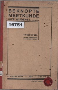 Image of Beknopte Meetkunde ; Geometri Singkat