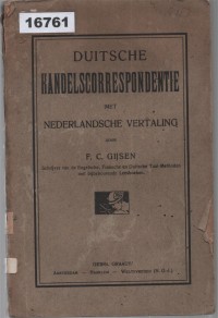 Image of Duitsche Handelscorrespondentie met Nederlandsche Vertaling ; Korespondensi Perdagangan dalam Bahasa Jerman dengan Terjemahan Belanda