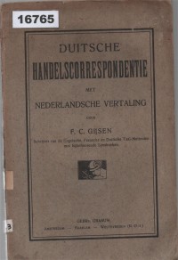 Image of Duitsche Handelscorrespondentie met Nederlandsche Vertaling; Korespondensi Dagang dalam Bahasa Jerman dengan Terjemahan Belanda