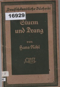 Image of Sturm und Drang: Eine Einführung ; Sturm und Drang: Sebuah Pengantar