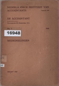Image of De Accountant - Mededeelingen ; Akuntan - Pemberitahuan