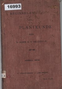 Image of Beginselen der Plantkunde; Prinsip-Prinsip Ilmu Tumbuhan