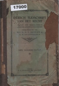 Image of Indisch Tijdschrift van het Recht; Jurnal Hindia tentang Hukum