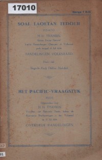 Image of Soal Laoetan Tedoeh & Het Pacific-Vraagstuk ; Soal Lautan Teduh & Masalah Pasifik