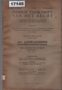 Image of Indisch Tijdschrift van het Recht; Jurnal Hukum Hindia Belanda