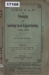 Image of Orgaan der Vereeniging ter beoefening van de Krijgswetenschap; Jurnal Asosiasi untuk Studi Ilmu Militer