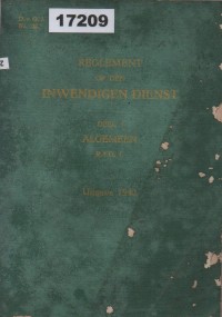 Image of Reglement op den Inwendigen Dienst, Deel I: Algemeen ; Peraturan tentang Dinas Internal, Bagian I: Umum