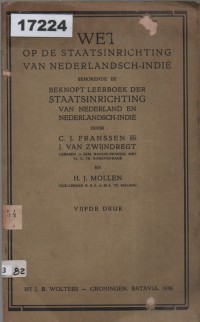Image of Wet Op De Staatsinrichting Van Nederlandsch-Indië ; Hukum tentang Tata Negara Hindia Belanda