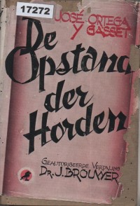 Image of De Opstand der Horden; Pemberontakan Massa