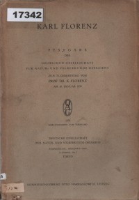 Image of Festgabe der Deutschen Gesellschaft für Natur- und Völkerkunde Ostasiens zum 70. Geburtstag von Prof. Dr. K. Florenz am 10. Januar 1935; Kumpulan Tulisan dari Masyarakat Jerman untuk Ilmu Alam dan Etnologi Asia Timur dalam Rangka Ulang Tahun ke-70 Prof. Dr. K. Florenz