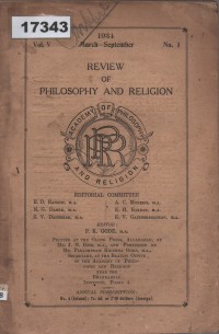 Image of Review of Philosophy and Religion; Tinjauan Filsafat dan Agama