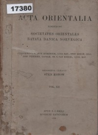 Image of Acta Orientalia; Acta Orientalia