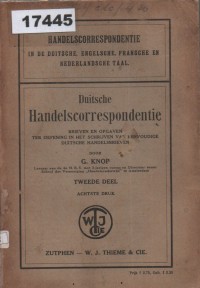 Image of Duitsche Handelscorrespondentie; Korespondensi Perdagangan dalam Bahasa Jerman