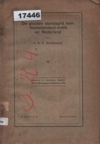 Image of De gouden standaard voor Nederlandsch-Indië en Nederland; Standar Emas untuk Hindia Belanda dan Belanda